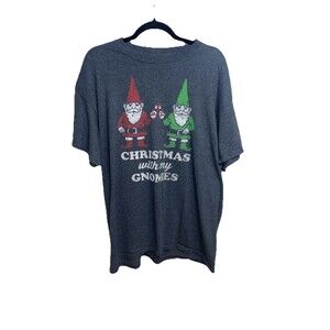 Goldman Funny Gnome Holidays Shirt Mens XL Christmas EUC